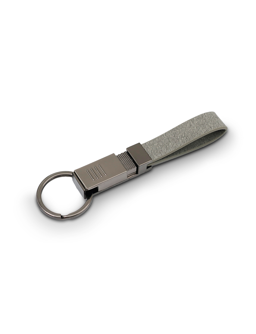 CHIC KEYCHAIN - Innovative Slide-Down Keyholder in PU and Gunblack Metal