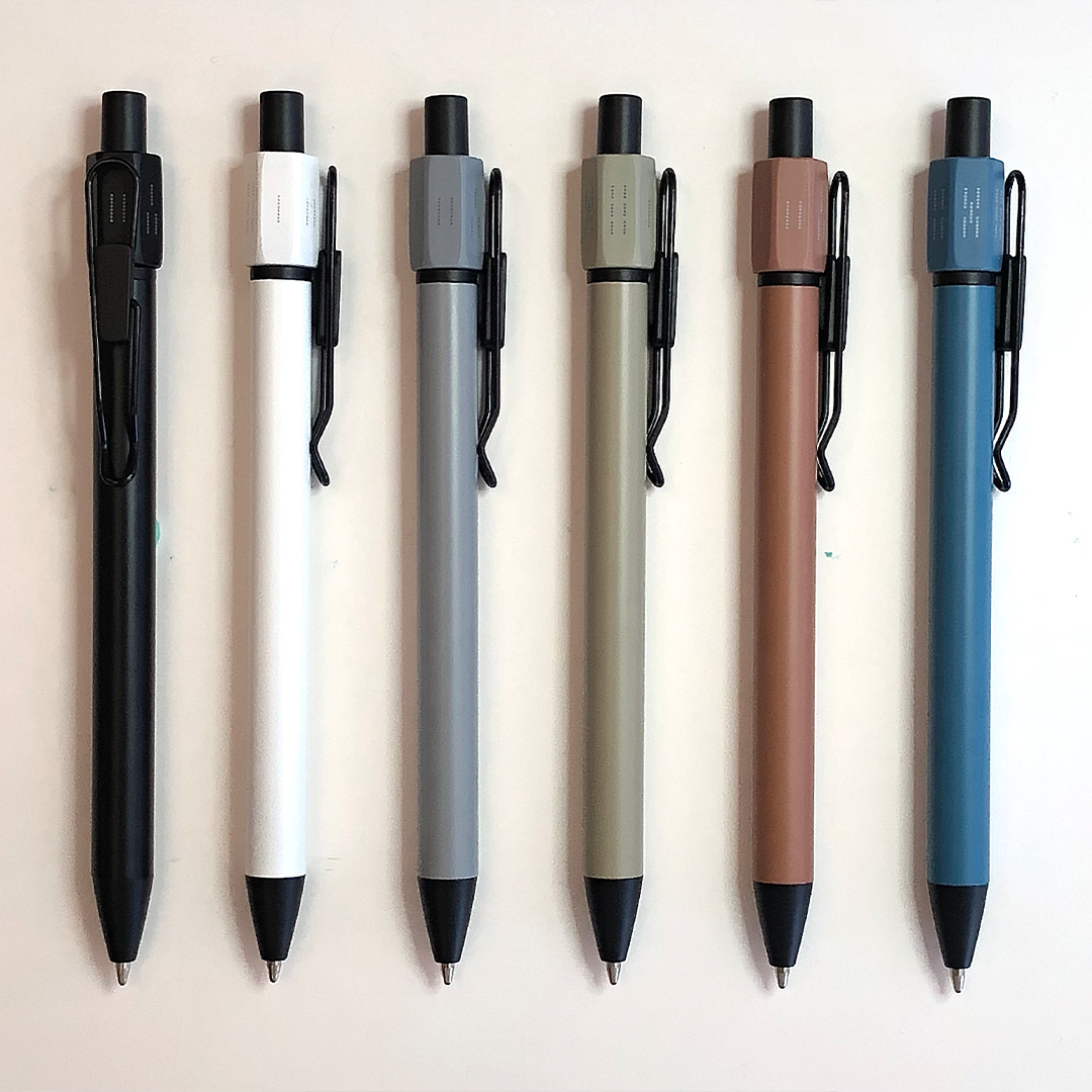 HEXASPINNER PEN – Push Action Ballpoint Pen with Hexagonal Fidget Spinner, Matte Lacquered Aluminum Barrel