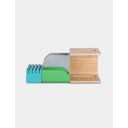 E-CUBE - Eco-Friendly Bamboo Desktop Organizer with Customizable Mini Drawers