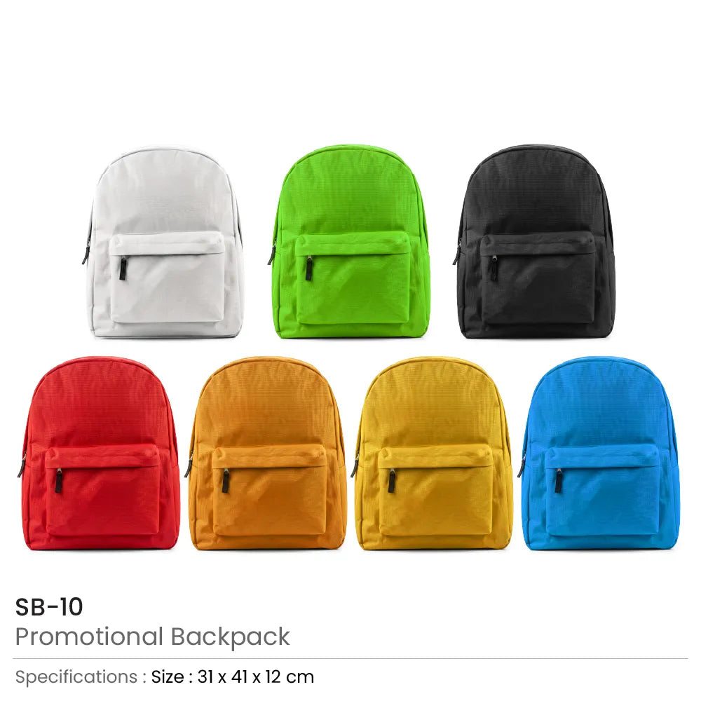 Promotional Backpacks with 2 Zipper Compartments