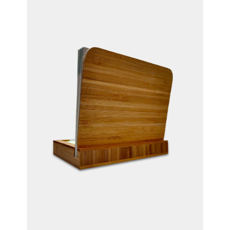 BAM ORGANIZER - Eco-Friendly Bamboo Desktop Organizer with Calendar, Sticky Notes, and Mouse Pad