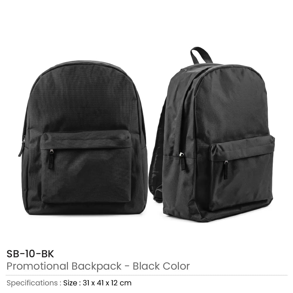 Promotional Backpacks with 2 Zipper Compartments