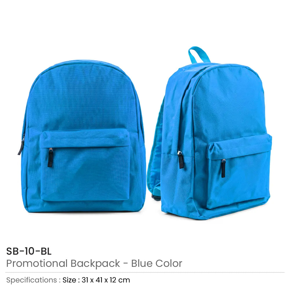 Promotional Backpacks with 2 Zipper Compartments