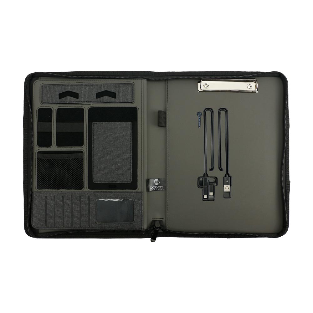 Dorniel Portfolio A4 with 8000mAh Powerbank and LED Logo