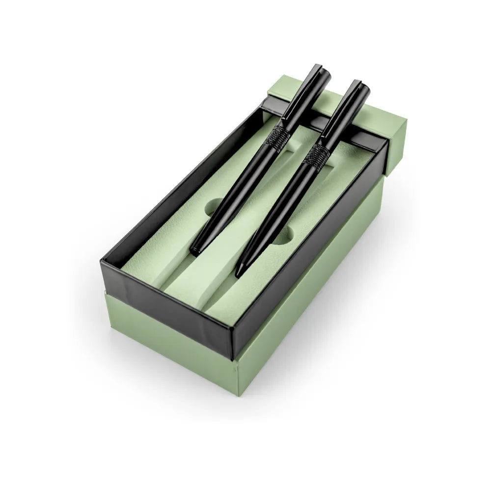 Dual Pen Box Slide to Open in Hard Cardboard Material