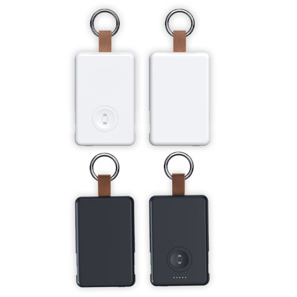 RING POWER: 5000mAh Power Bank with Built-In Cables & Wireless Charging for Apple and Samsung Watches