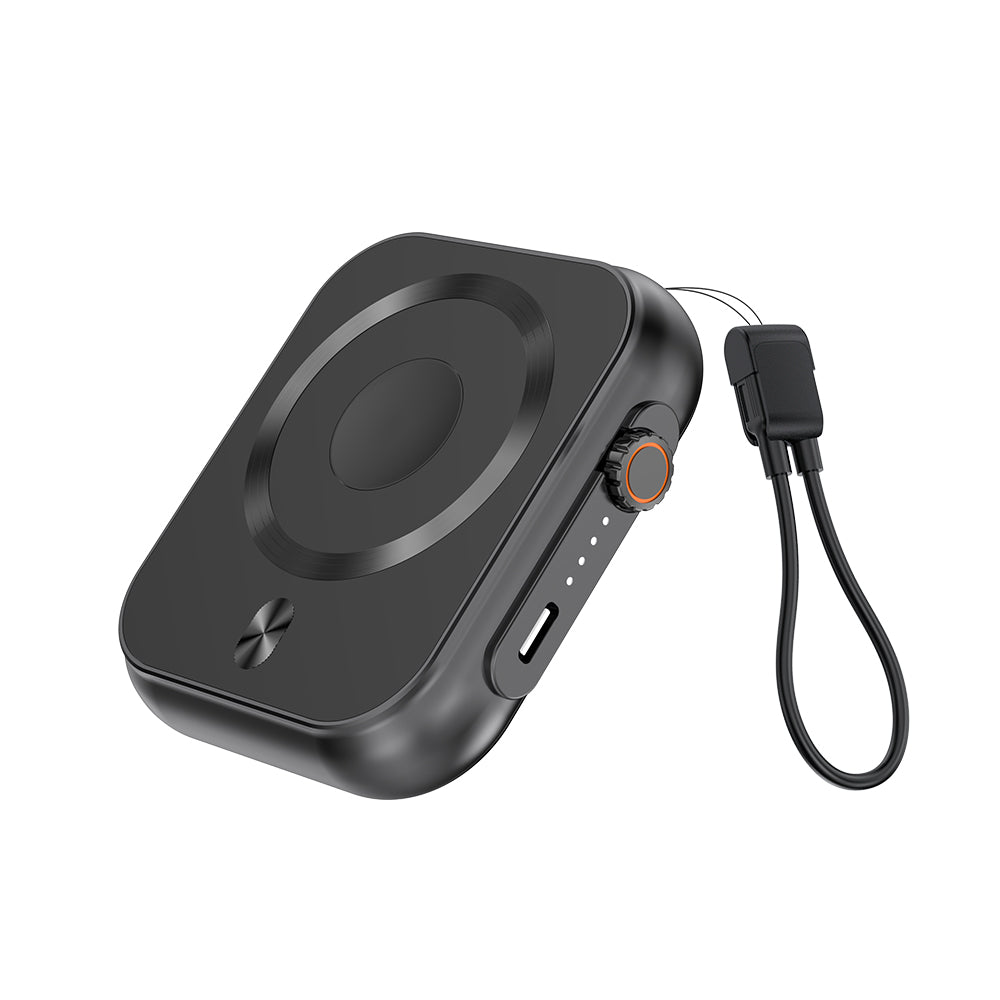 IPOWER-PRO – Compact 5000mAh Power Bank with 20W Fast Type-C Output & Wireless Charging for Earbuds and Apple Watch