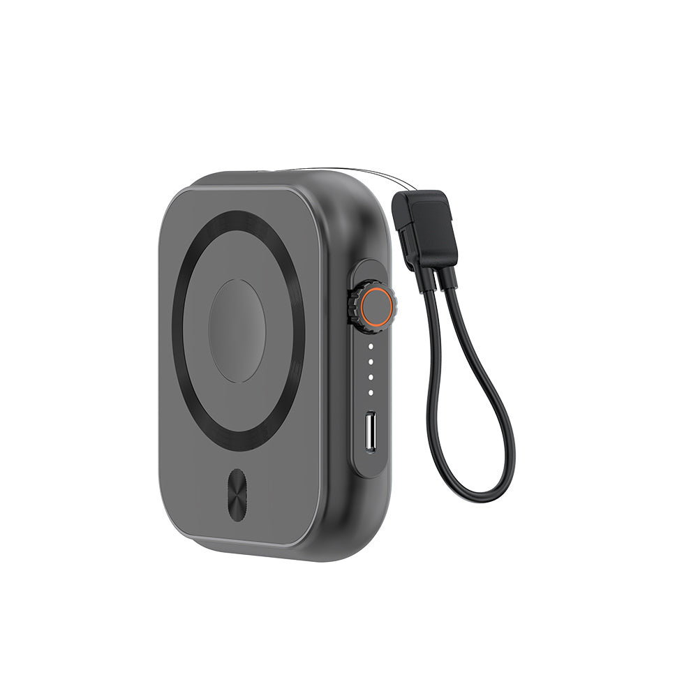 IPOWER-PRO – Compact 5000mAh Power Bank with 20W Fast Type-C Output & Wireless Charging for Earbuds and Apple Watch