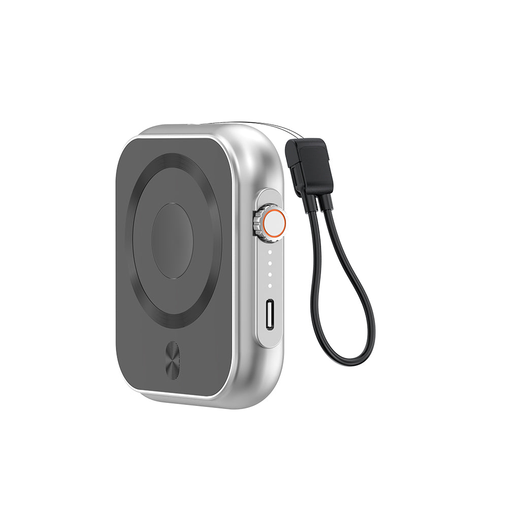 IPOWER-PRO – Compact 5000mAh Power Bank with 20W Fast Type-C Output & Wireless Charging for Earbuds and Apple Watch