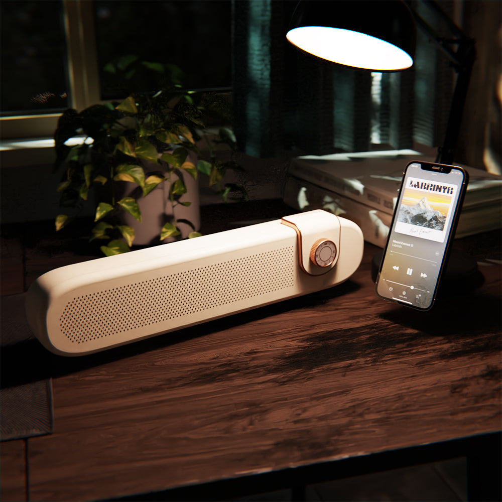 SOUND BAR – Compact 20W Bluetooth Speaker with Dual 52mm Drivers, Bluetooth 5.3 & TWS Stereo Pairing