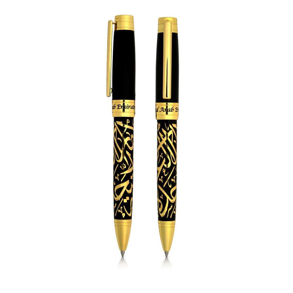 Emirati Prestige Metal Pens with Arabic Calligraphy & UAE Falcon Edition