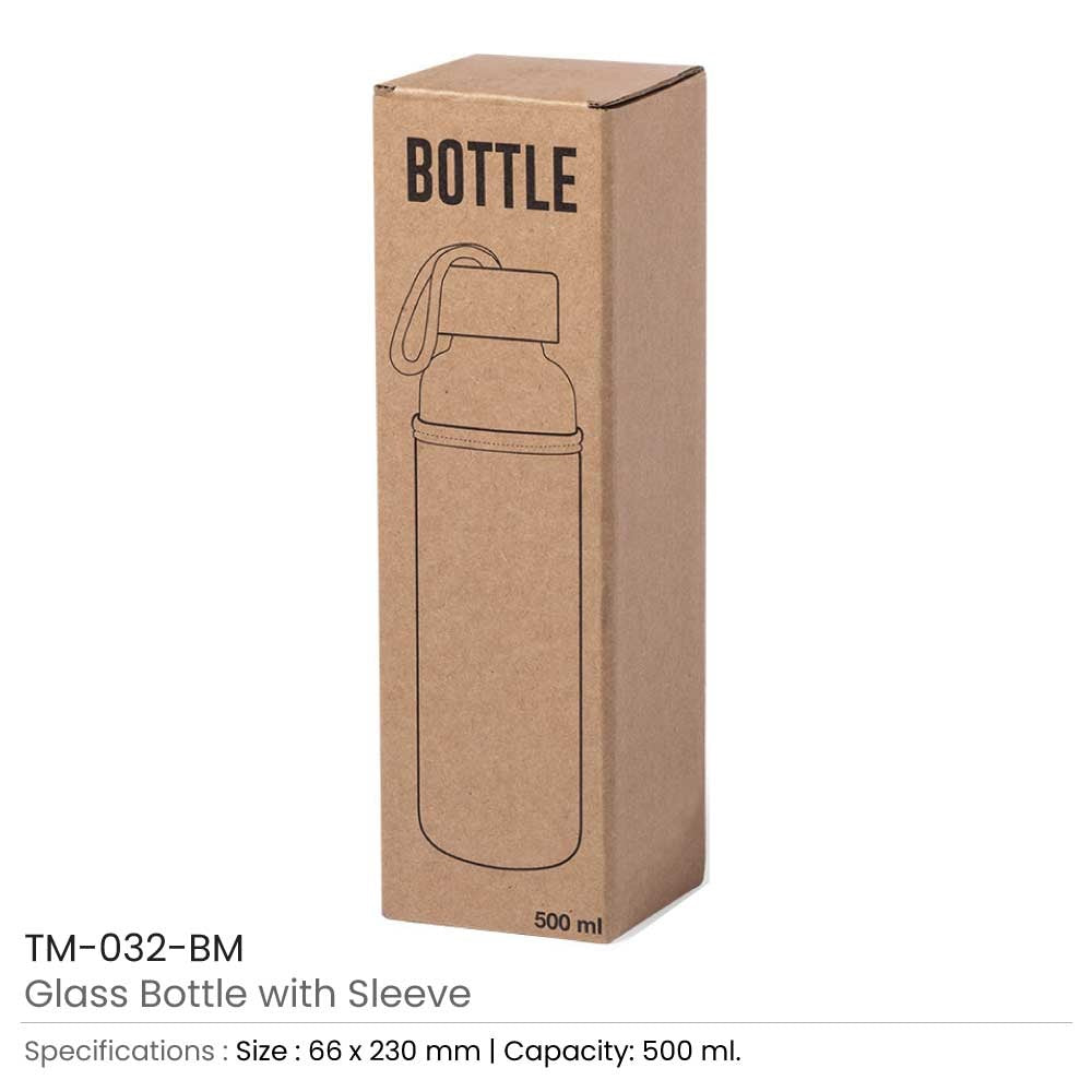 Glass Bottle with Sleeve 500ml
