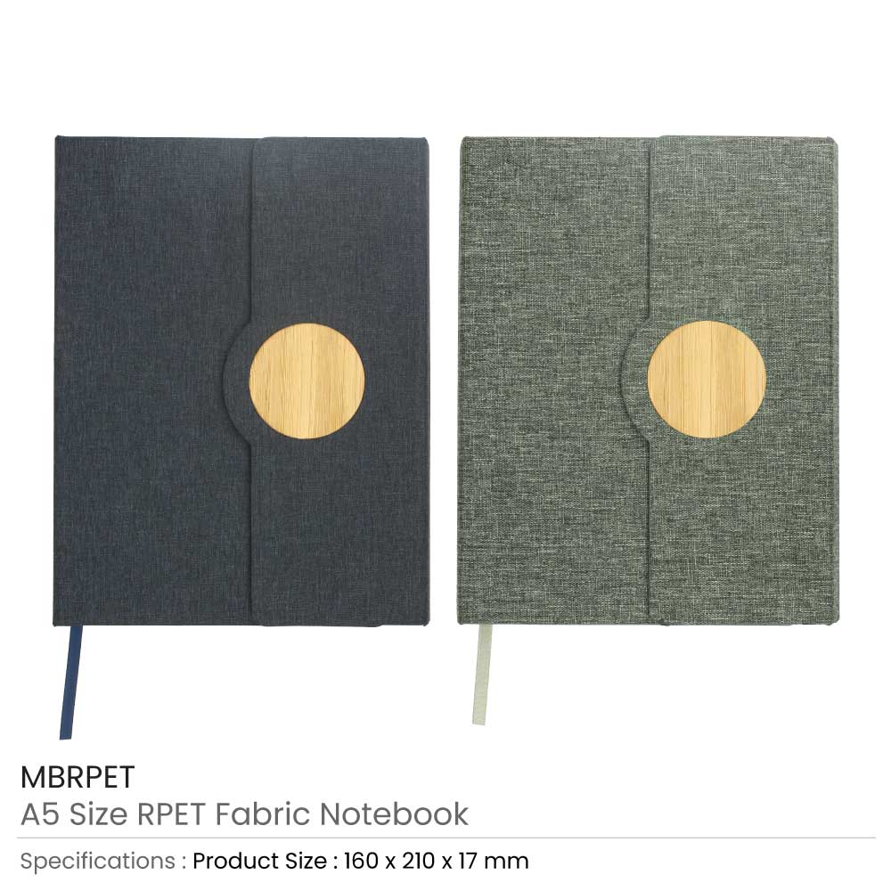 A5 size RPET Fabric Notebooks