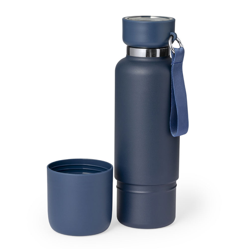Multi-function SS Bottles, Double Wall, Base Cup, Lanyard, 500ml - Ramadan Gifts