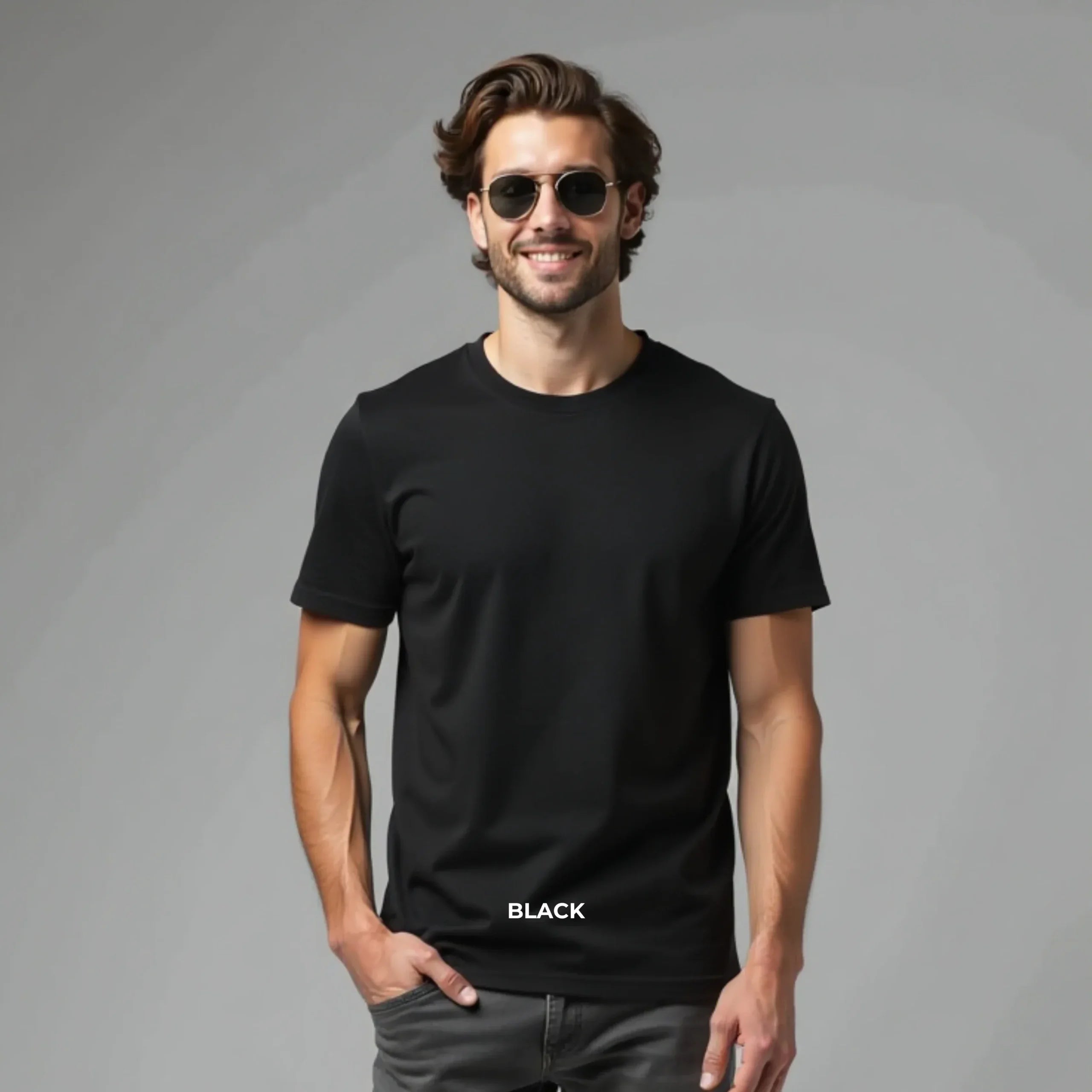 Nextt Level Bio-Washed Round Neck T-Shirts for Men