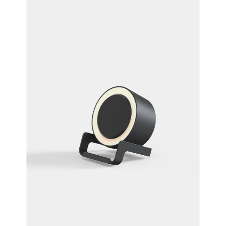 NIGHT LIGHT SPEAKER - Black Bluetooth Speaker with Wireless Charging and LED Display