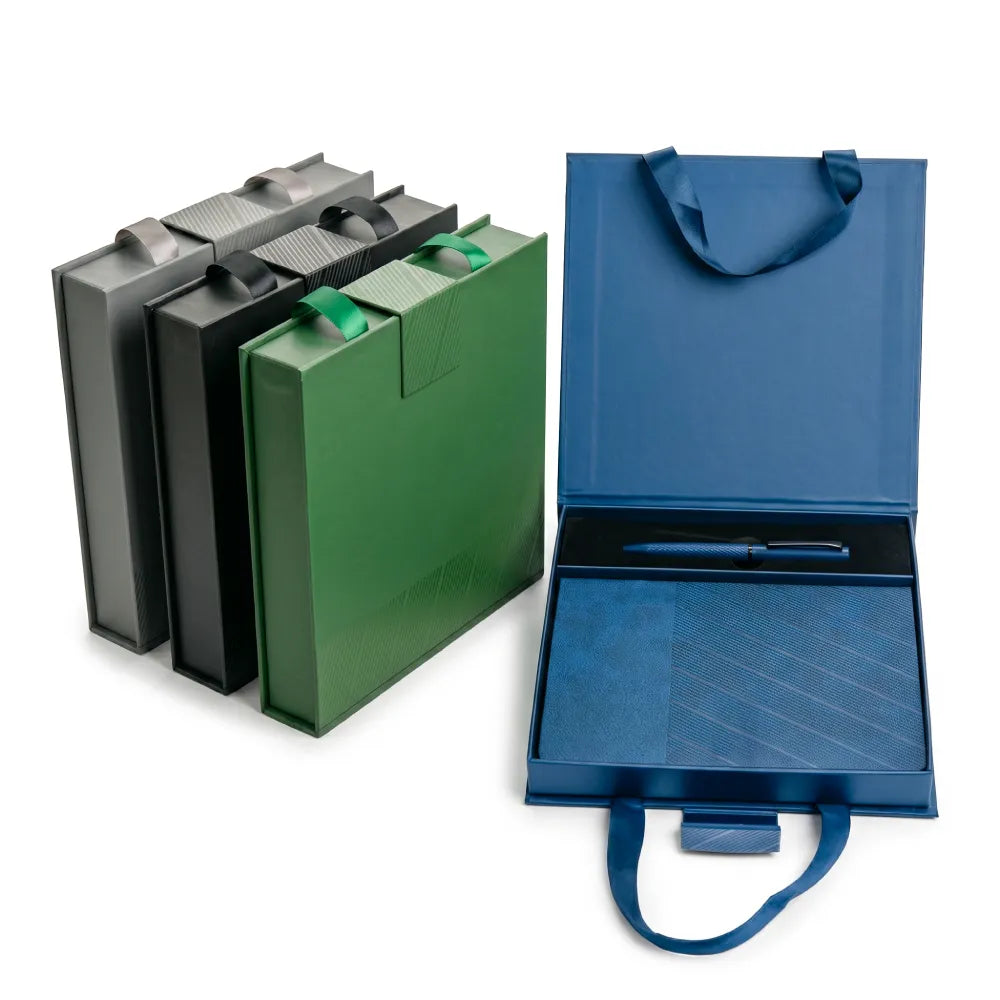Premium Office Gift Sets in Magnetic Clasp Closure & Ribbon Handle Box