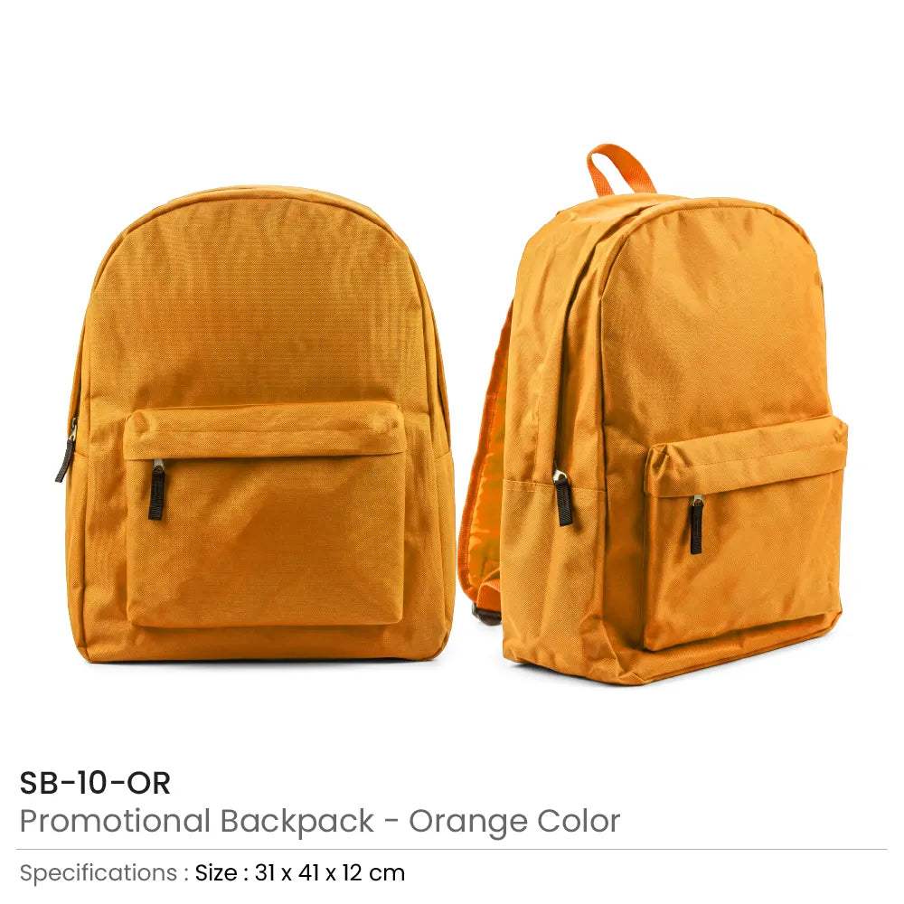Promotional Backpacks with 2 Zipper Compartments