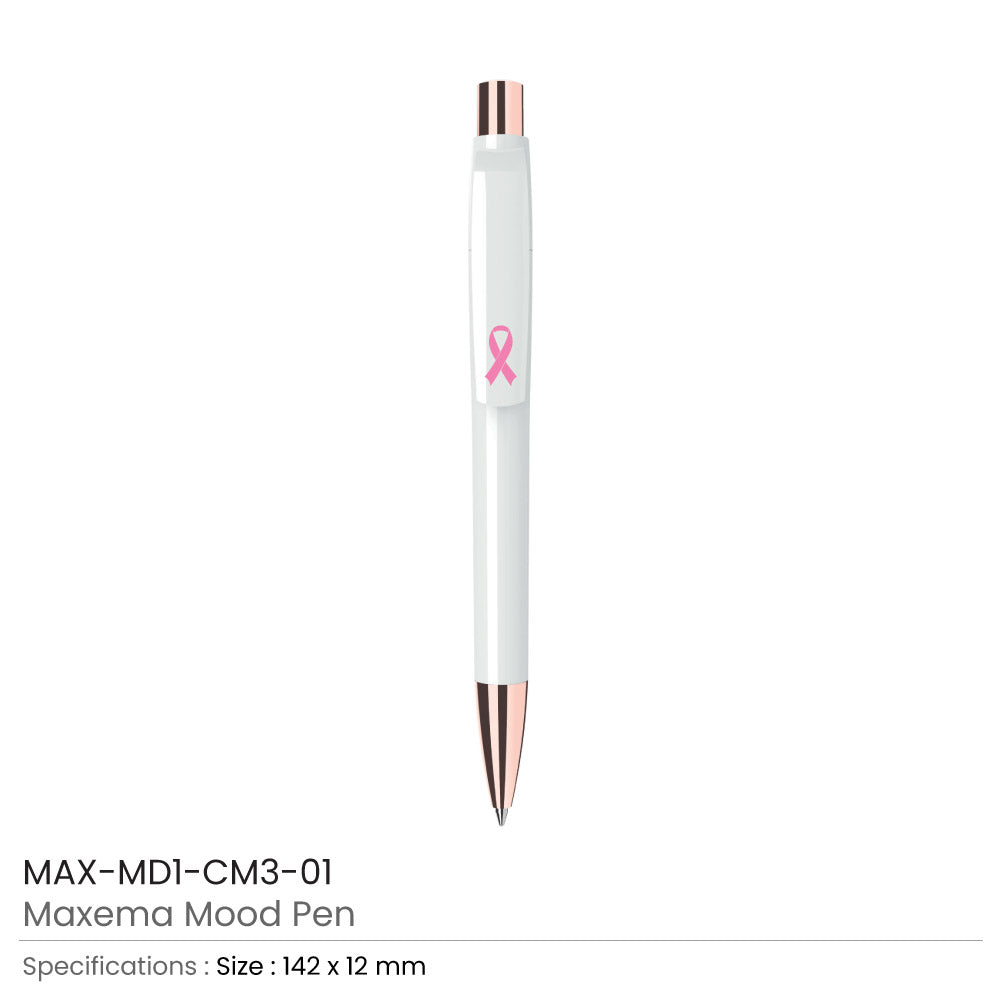 Maxema Pens with Breast Cancer Awareness Logo