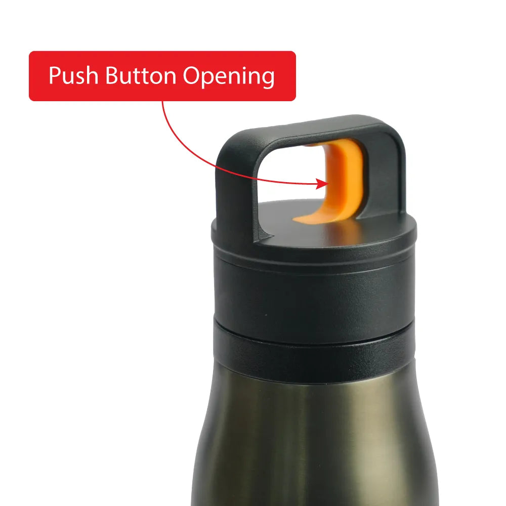 Double Wall SS Bottles with Push Button Opening – 500 ml