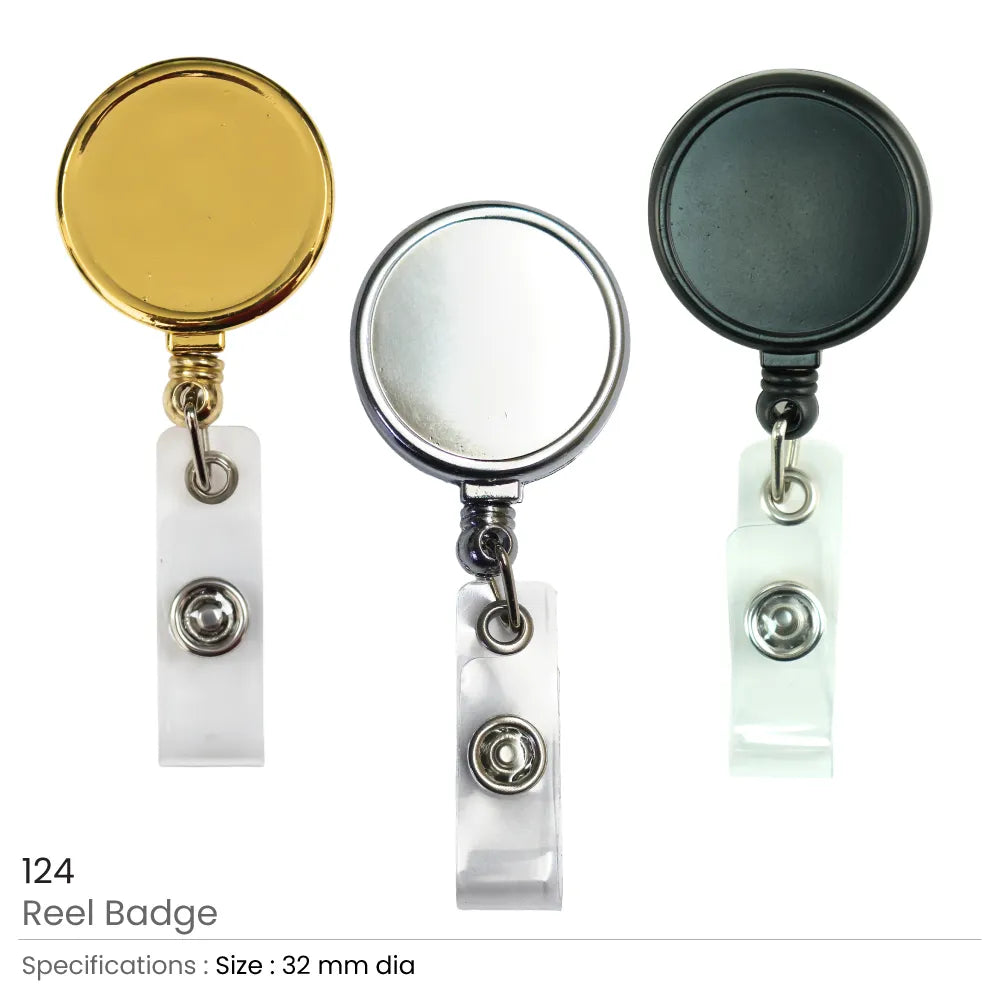 Round Metal Reel Badges