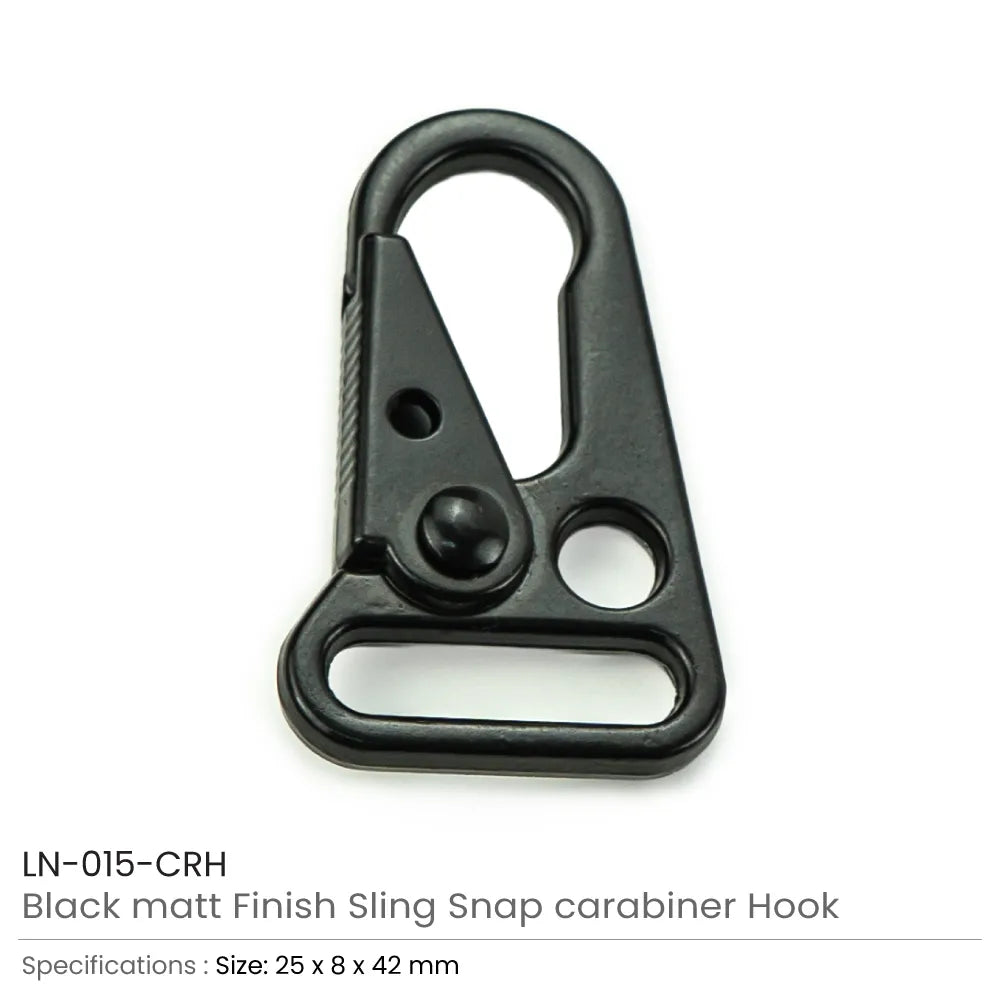 Sling Snap Carabiner Hook in Black Matt Finish