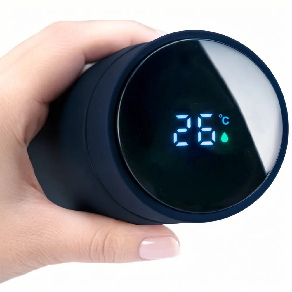 Smart Temperature LED Display Bottles in Soft Touch Finish - 500ml