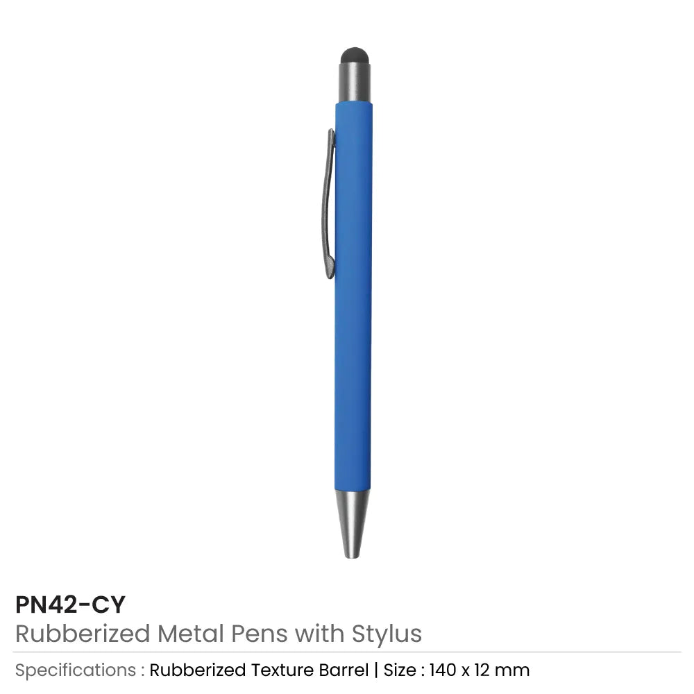 Rubberized Stylus Metal Pens