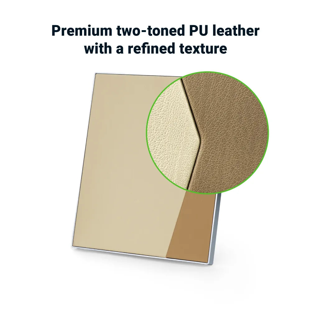 Two-Toned PU Leather Awards with Aluminum Frame & Stand – B5 Size in Luxury Box