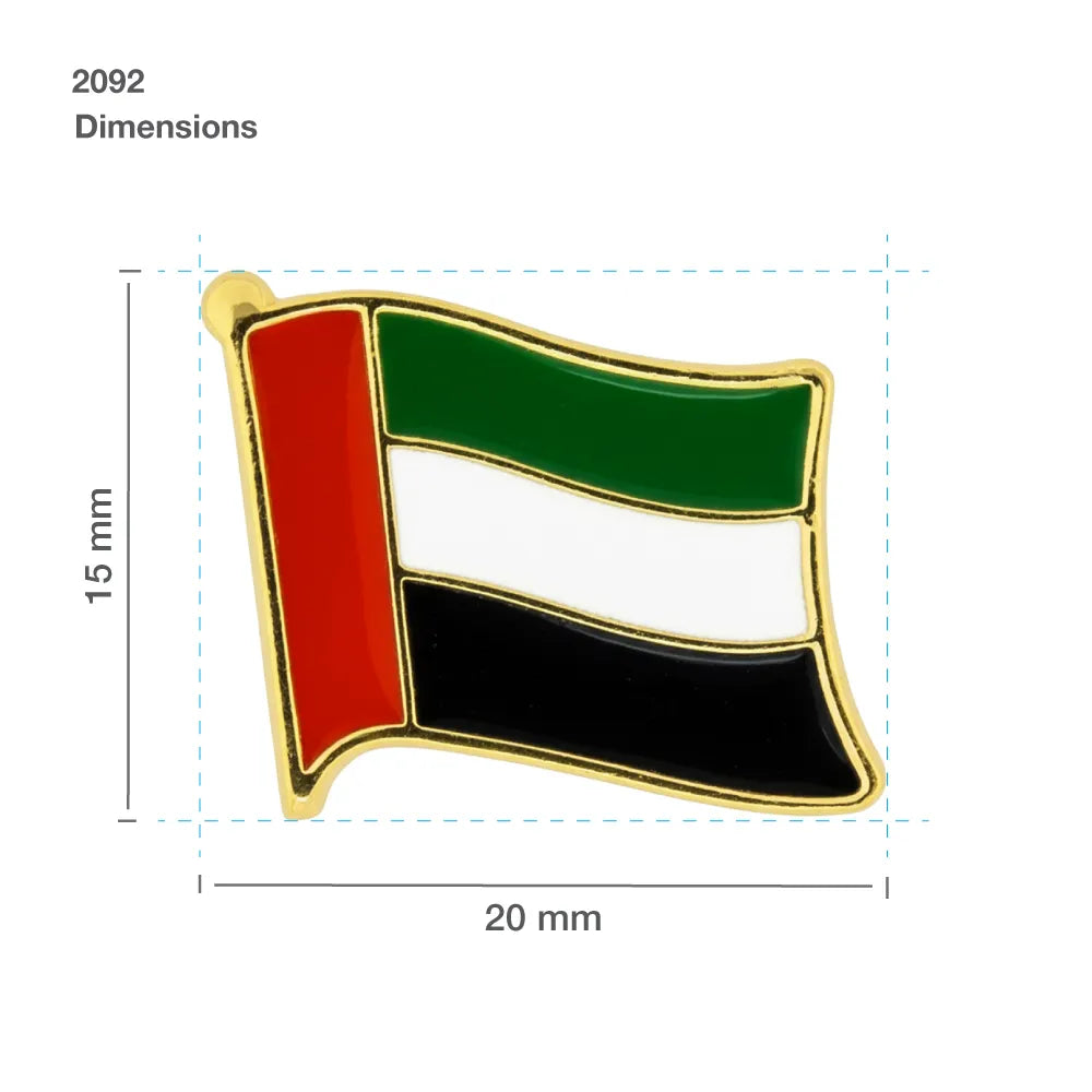 UAE Flag Design Badges with Magnet Attachment