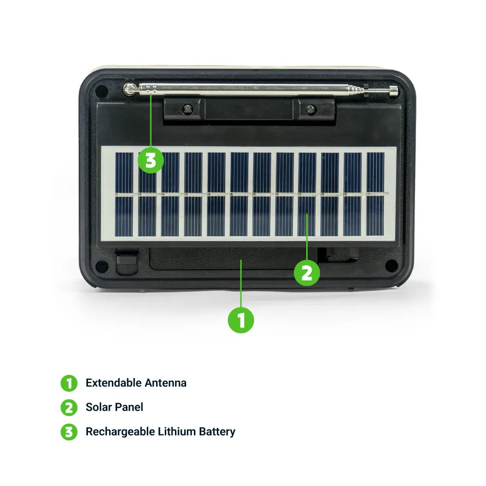 Vintage Design Bluetooth Speaker with Radio and Solar Panel