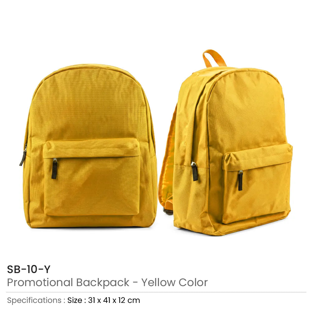 Promotional Backpacks with 2 Zipper Compartments