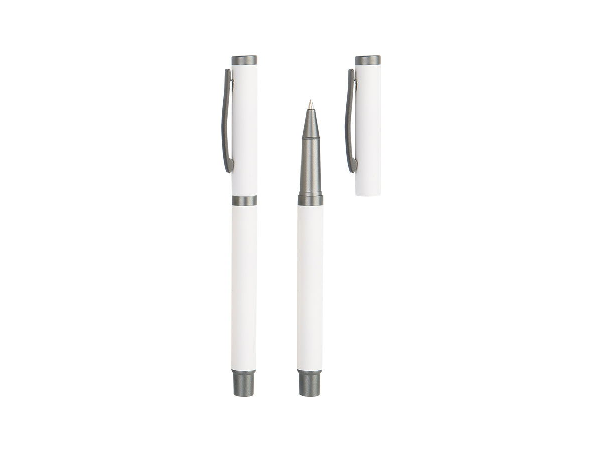 SLIM ROLLER - Stylish Metal Rollerball Pen with Rubberized Finish