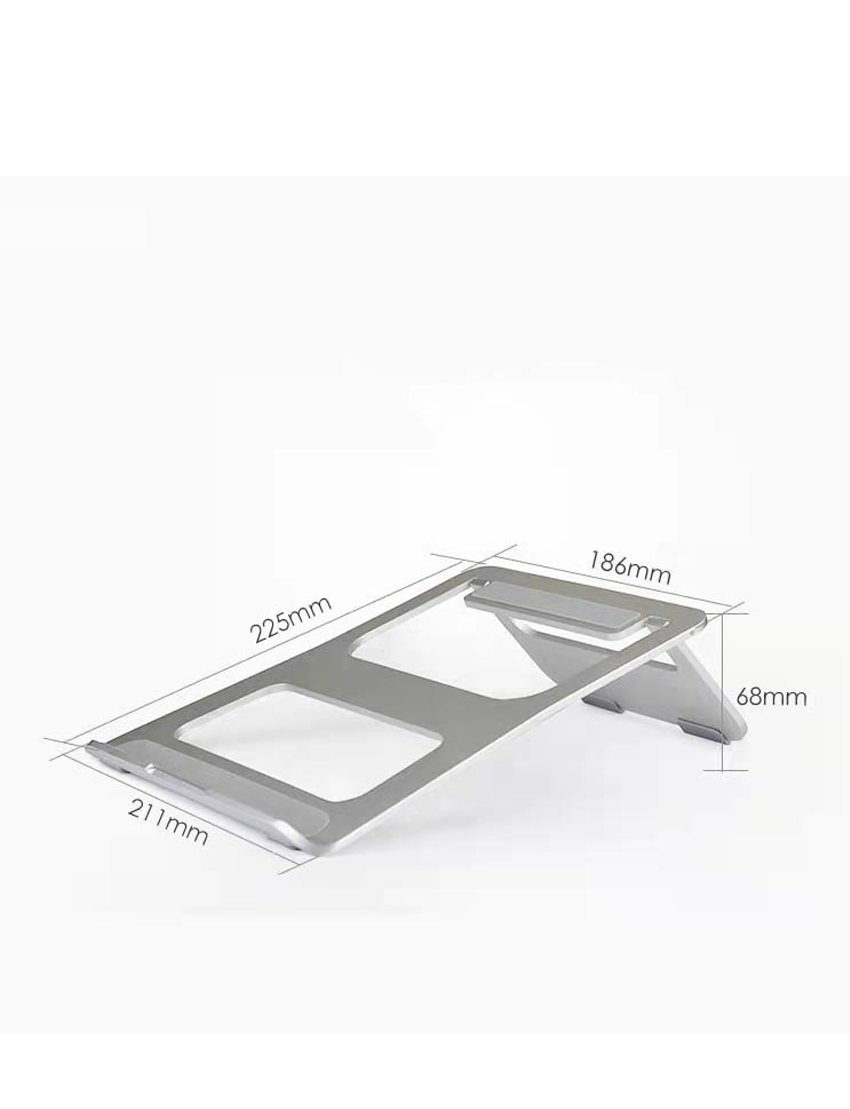ALU LAPPY HOLDER - Ergonomic Aluminum Laptop Holder with Rubber Pads for Stability