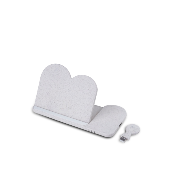 BIO Family with Charger Wheat - Eco-Friendly 5-in-1 Wireless Fast Charging Station