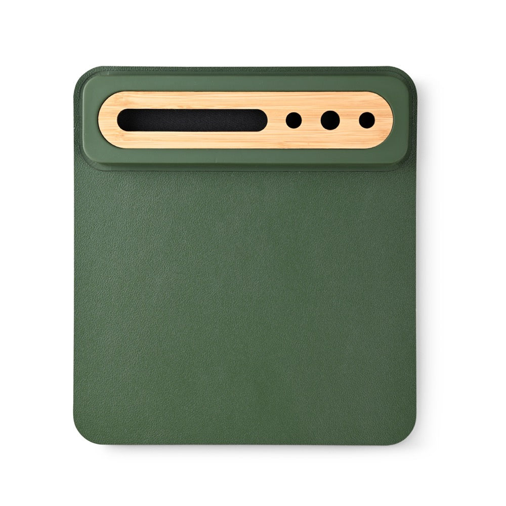 SOFTI MOUSEPAD - Eco-Friendly Foldable Mousepad with Bamboo Organizer for Phones and Pens