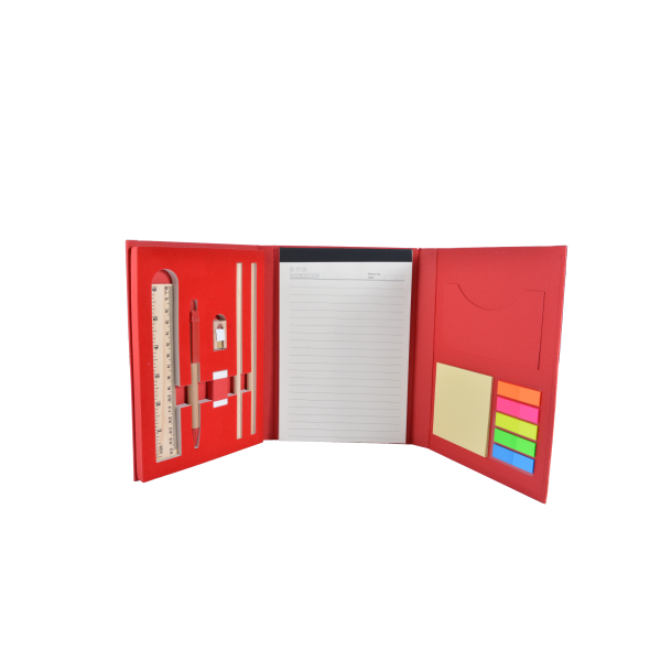 TRI-FOLD STATIONERY SET - All-in-One Stationery Organizer with Craft Paper Cover