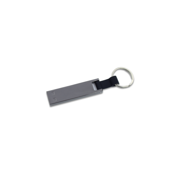 MINI USB GUNBLACK - Sleek 32GB Aluminum Flash Drive with Silicone Rubber Grip