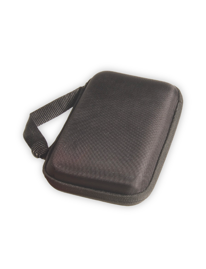 SEMI SMALL POUCH - Versatile Black Organizer with Elastic Holders and Zipper Closure
