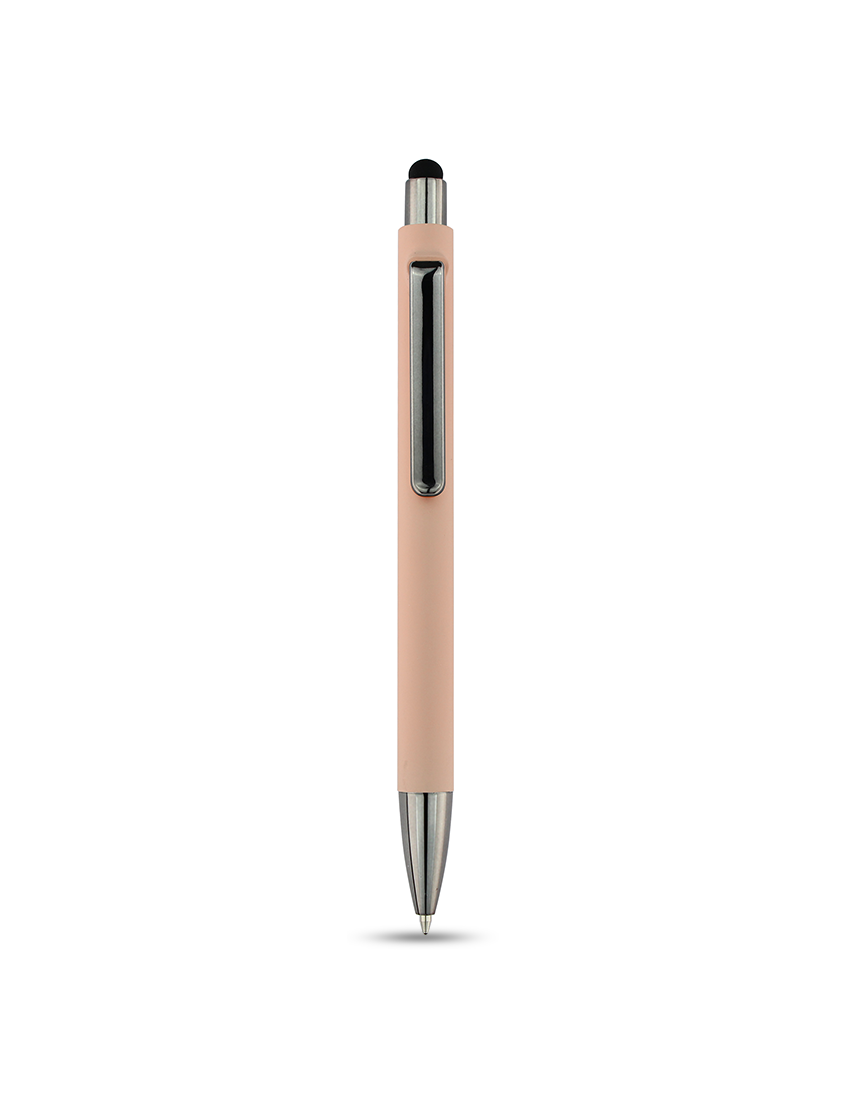 SPLENDID PEN - Versatile Rubberized Barrel Pen with Stylus and Semi-Gel Ink