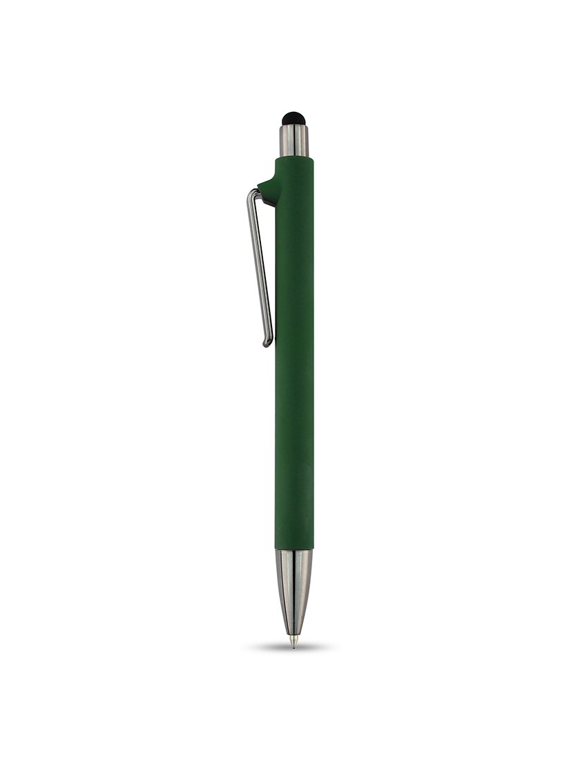 SPLENDID PEN - Versatile Rubberized Barrel Pen with Stylus and Semi-Gel Ink