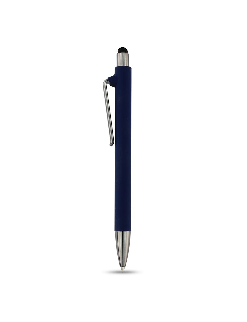SPLENDID PEN - Versatile Rubberized Barrel Pen with Stylus and Semi-Gel Ink