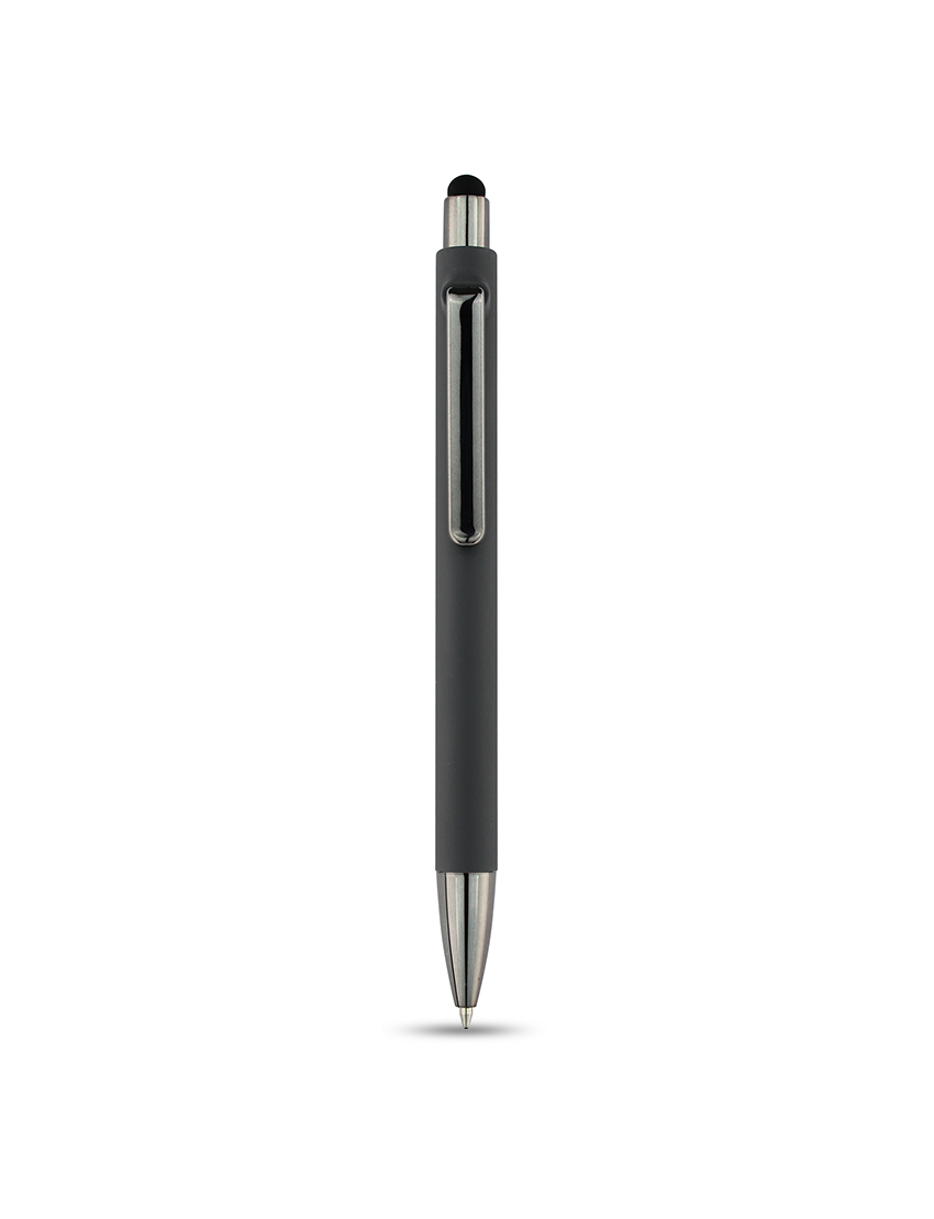 SPLENDID PEN - Versatile Rubberized Barrel Pen with Stylus and Semi-Gel Ink