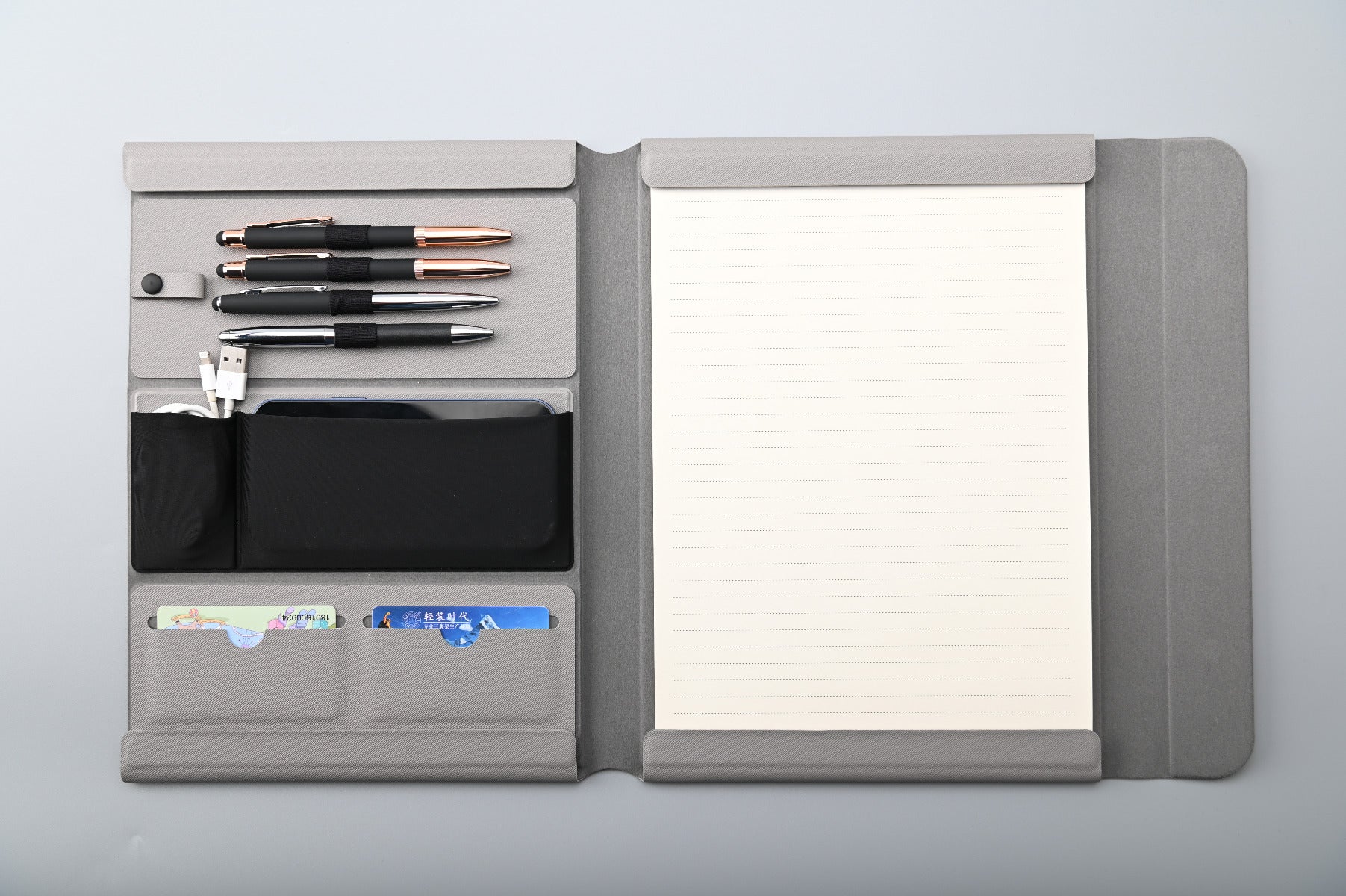 MODULAR PORTFOLIO - A4 PU Portfolio with Detachable Organizer and Magnetic Closure