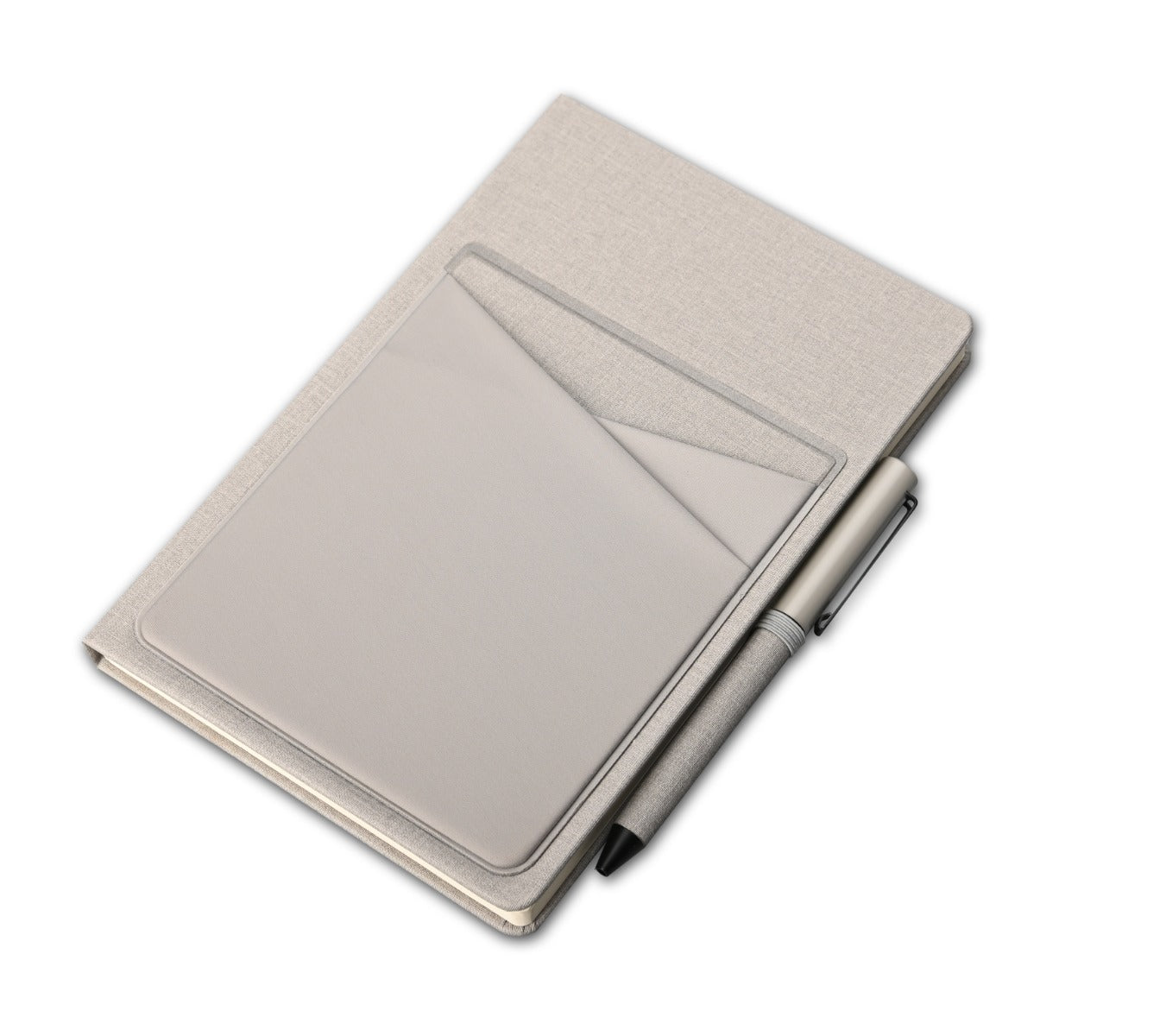SIMPLE NOTE - A5 Linen Notebook with Lycra Pockets and Pen Holder