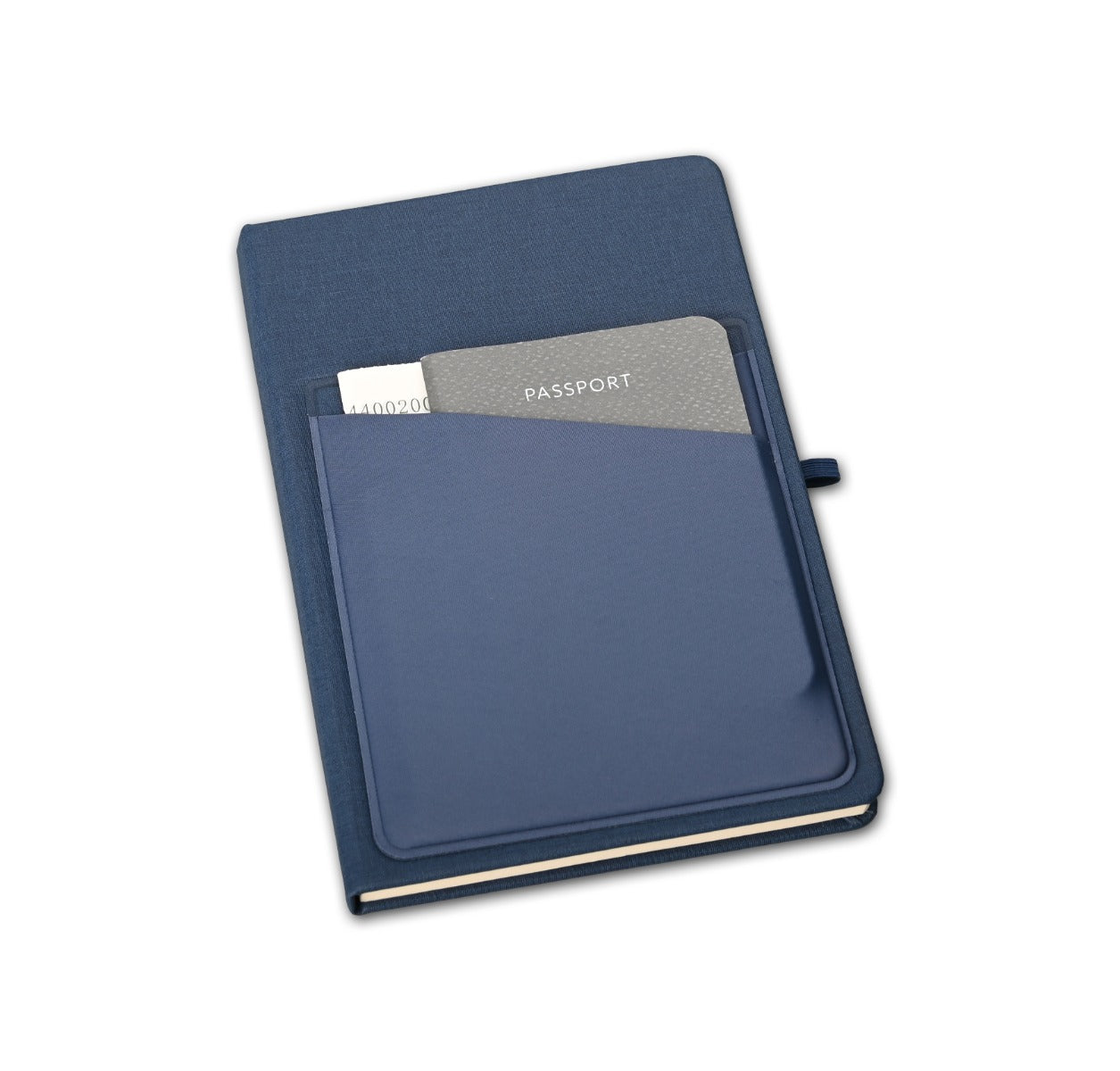 SIMPLE NOTE - A5 Linen Notebook with Lycra Pockets and Pen Holder
