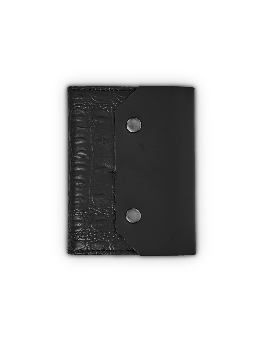 CROCO PASSPORT - Luxurious Crocodile Leatherette Passport Holder with Notepad