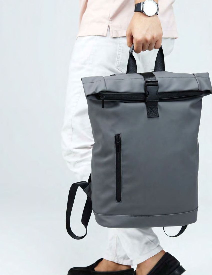 ROLLTOP BAG - Trendy Waterproof Backpack with Padded Laptop Pocket