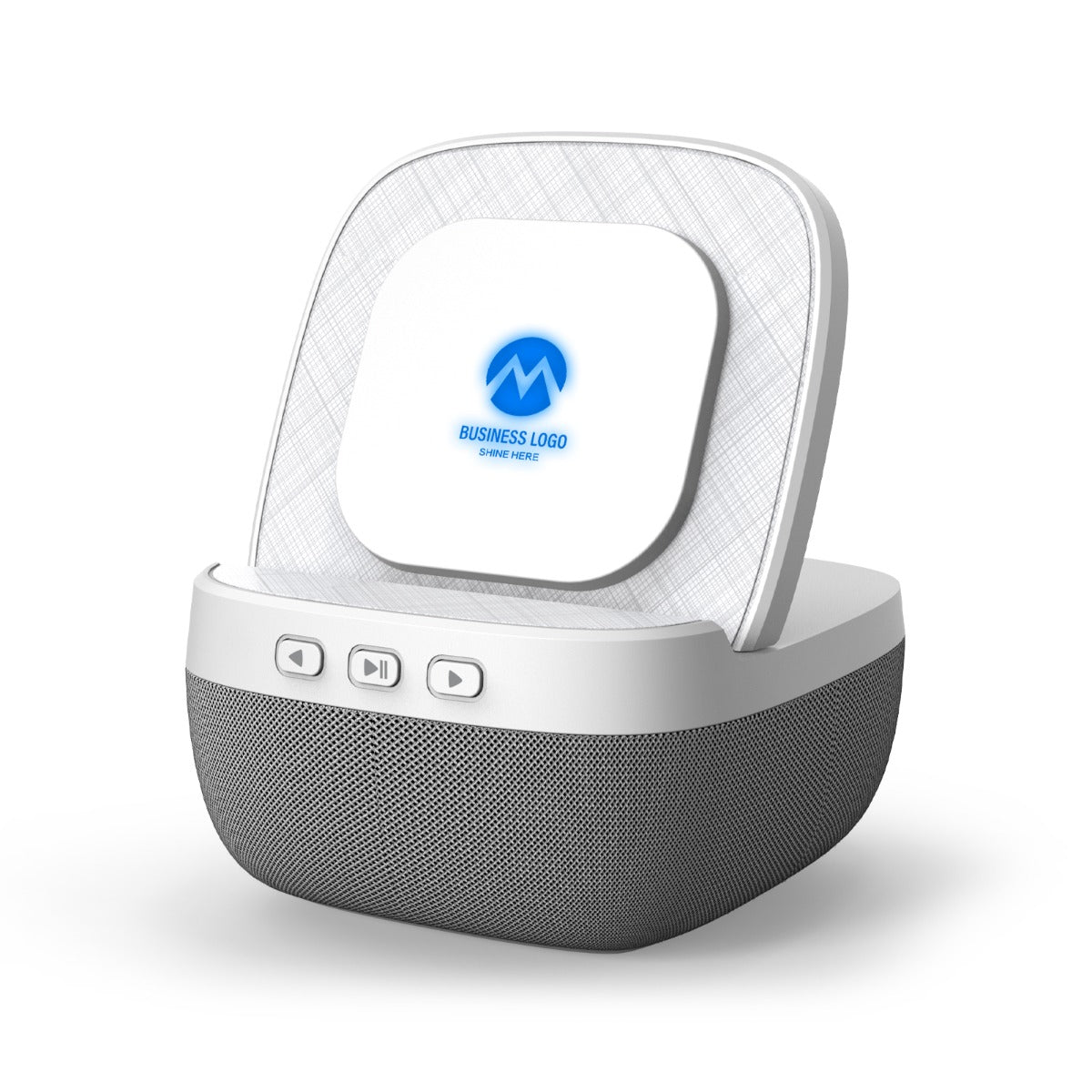 BOOM SOUND - Powerful 5W Speaker with 15W Wireless Charger and Light-Up Logo