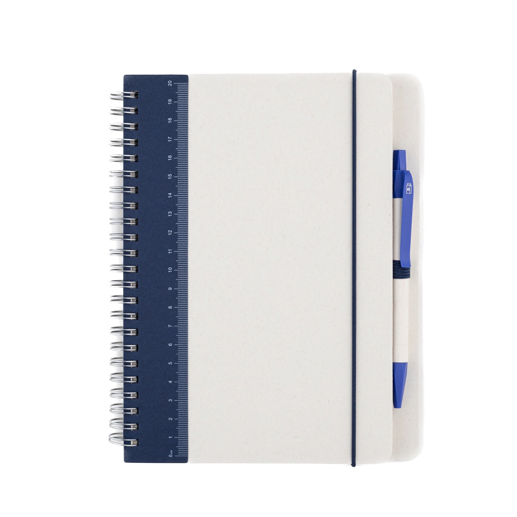 MILKY NOTE - A5 Hard Cover Spiral Notebook with Milk Paper and Ruler